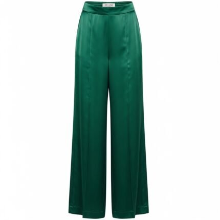 Pantalon Satiné QELVRO à Jambes Larges pour Femme - Chic & Décontracté
